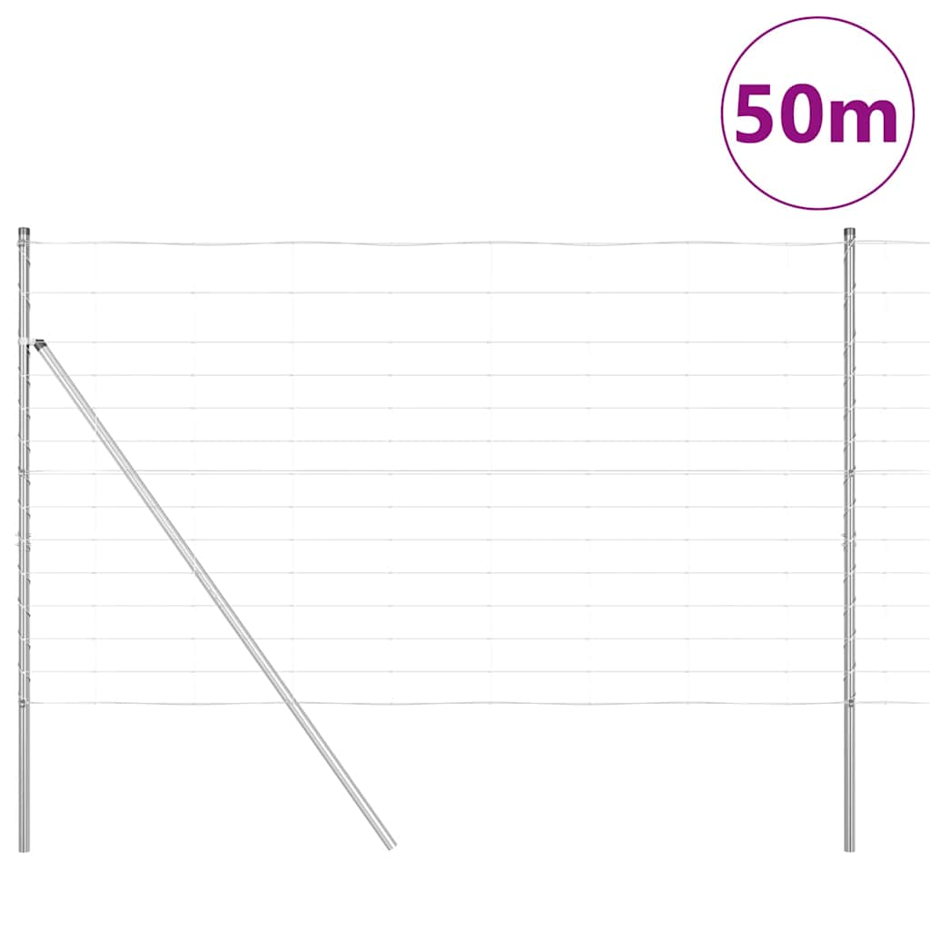 Palo della recinzione Zincato 50 x 1,4 m Acciaio