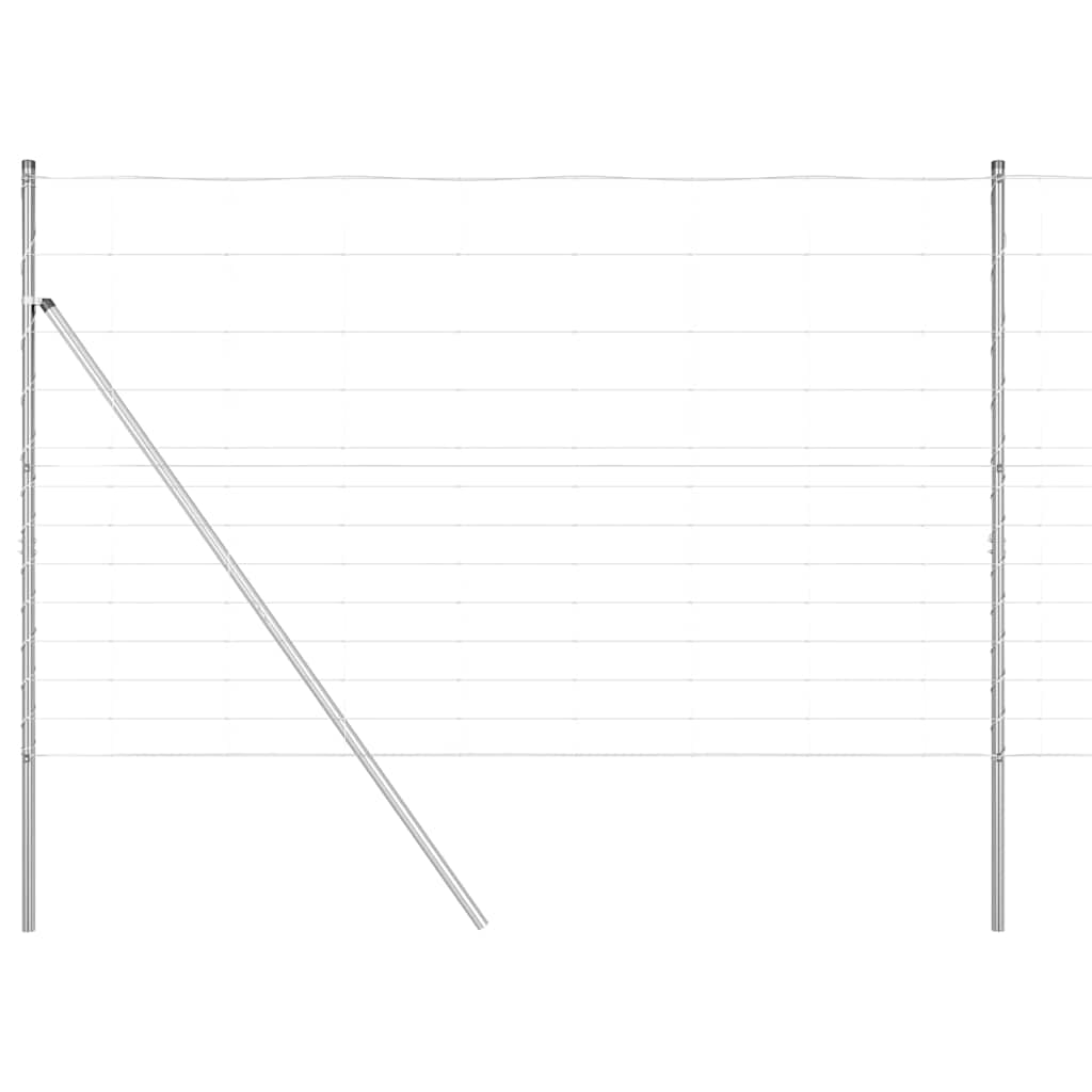 Palo della recinzione Zincato 50 x 1,5 m Acciaio