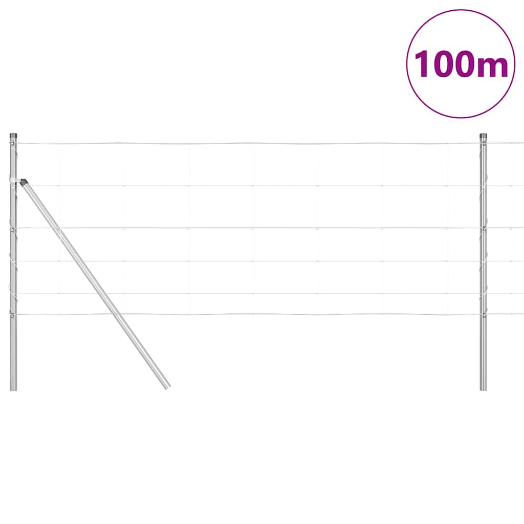 Palo della recinzione Zincato 100 x 0,8 m Acciaio