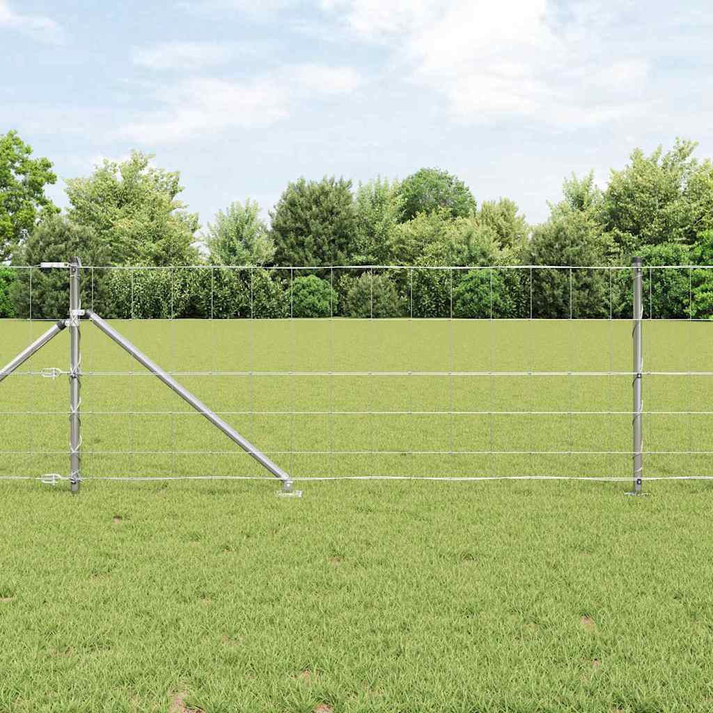 Palo della recinzione Zincato 25 x 0,8 m Acciaio