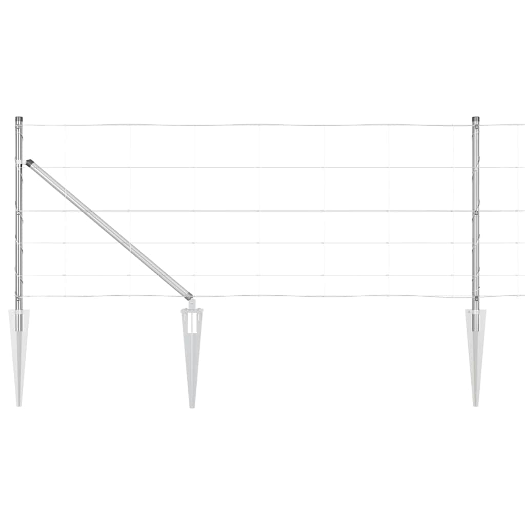 Palo della recinzione Zincato 25 x 0,8 m Acciaio