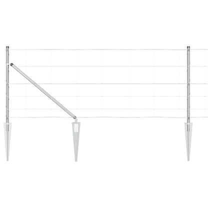 Palo della recinzione Zincato 25 x 0,8 m Acciaio