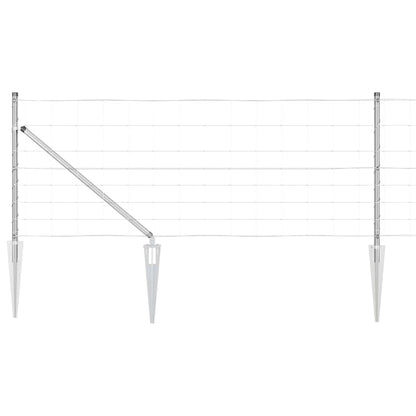 Palo della recinzione Zincato 25 x 0,8 m Acciaio