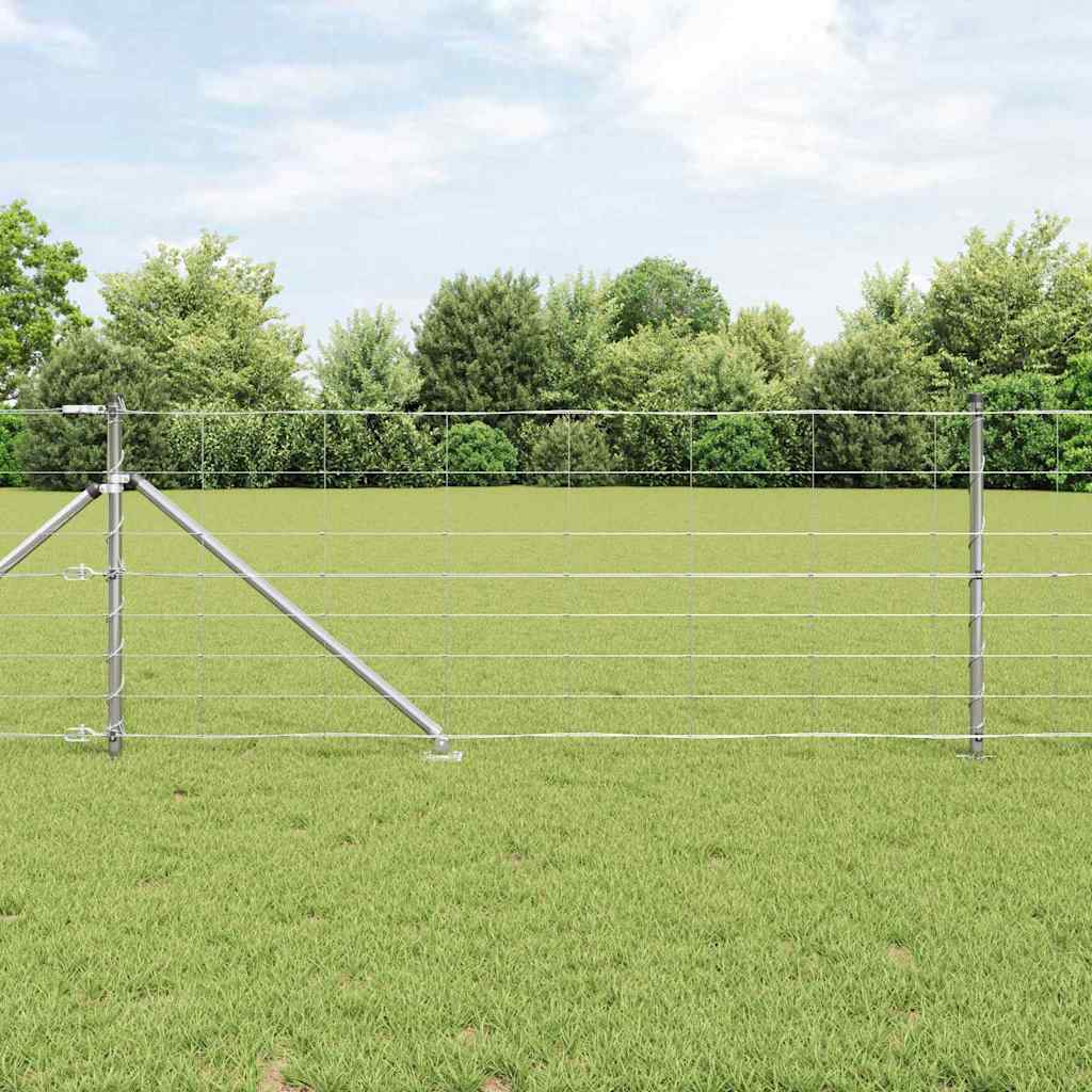 Palo della recinzione Zincato 25 x 0,8 m Acciaio