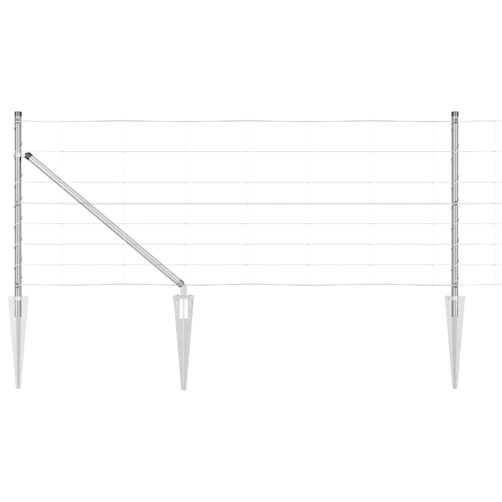 Palo della recinzione Zincato 25 x 0,8 m Acciaio