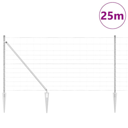 Palo della recinzione Zincato 25 x 1,2 m Acciaio