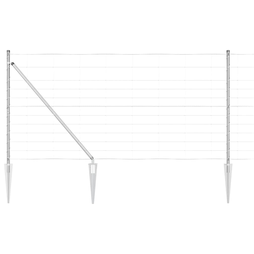 Palo della recinzione Zincato 25 x 1,2 m Acciaio
