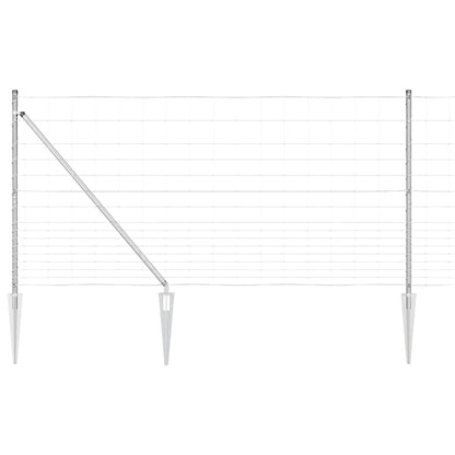 Palo della recinzione Zincato 25 x 1,2 m Acciaio
