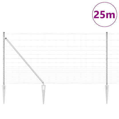 Palo della recinzione Zincato 25 x 1,2 m Acciaio