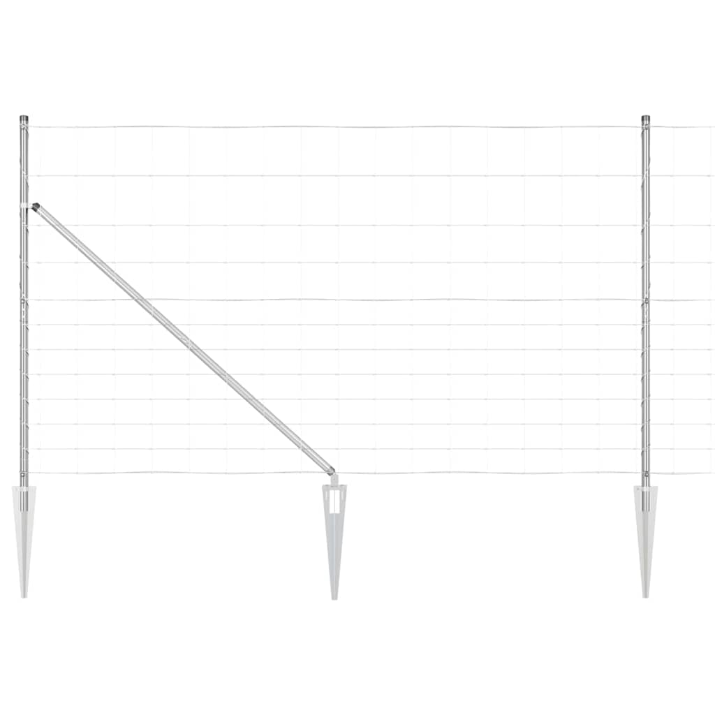 Palo della recinzione Zincato 25 x 1,4 m Acciaio