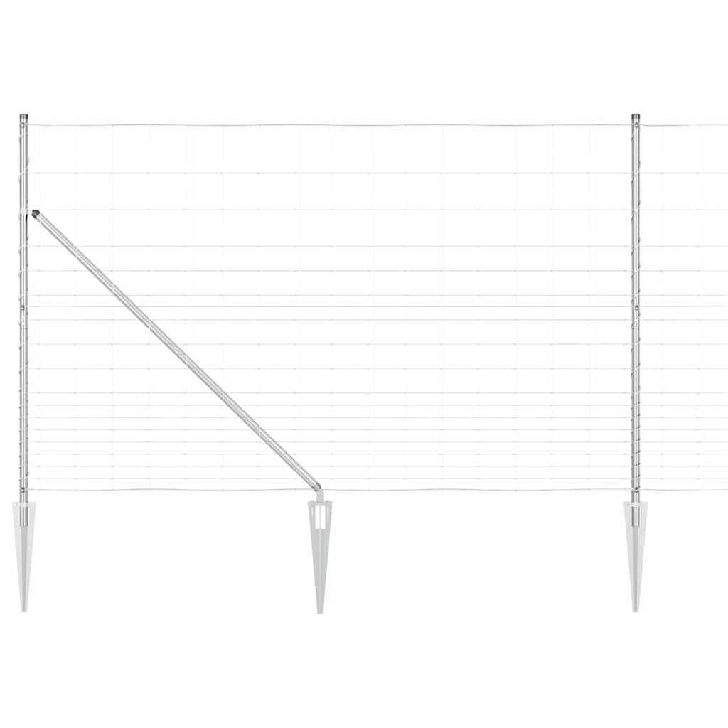 Palo della recinzione Zincato 25 x 1,5 m Acciaio