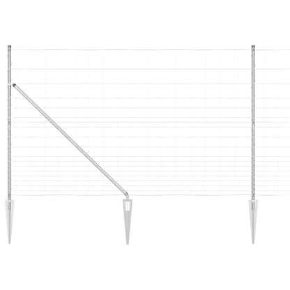 Palo della recinzione Zincato 25 x 1,5 m Acciaio