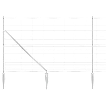 Palo della recinzione Zincato 25 x 1,5 m Acciaio