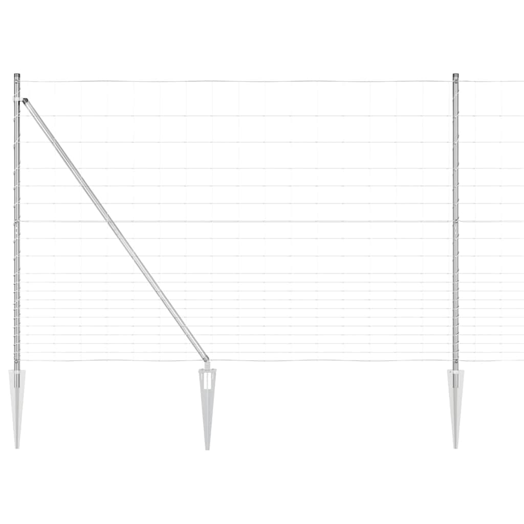 Palo della recinzione Zincato 25 x 1,6 m Acciaio