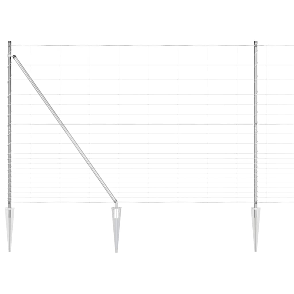 Palo della recinzione Zincato 25 x 1,6 m Acciaio