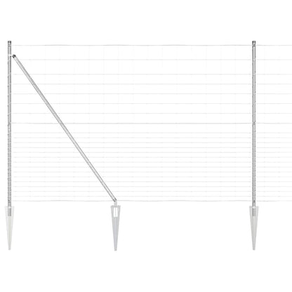 Palo della recinzione Zincato 25 x 1,6 m Acciaio