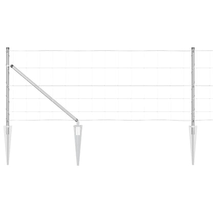 Palo della recinzione Zincato 50 x 0,8 m Acciaio