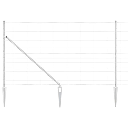 Palo della recinzione Zincato 50 x 1,4 m Acciaio