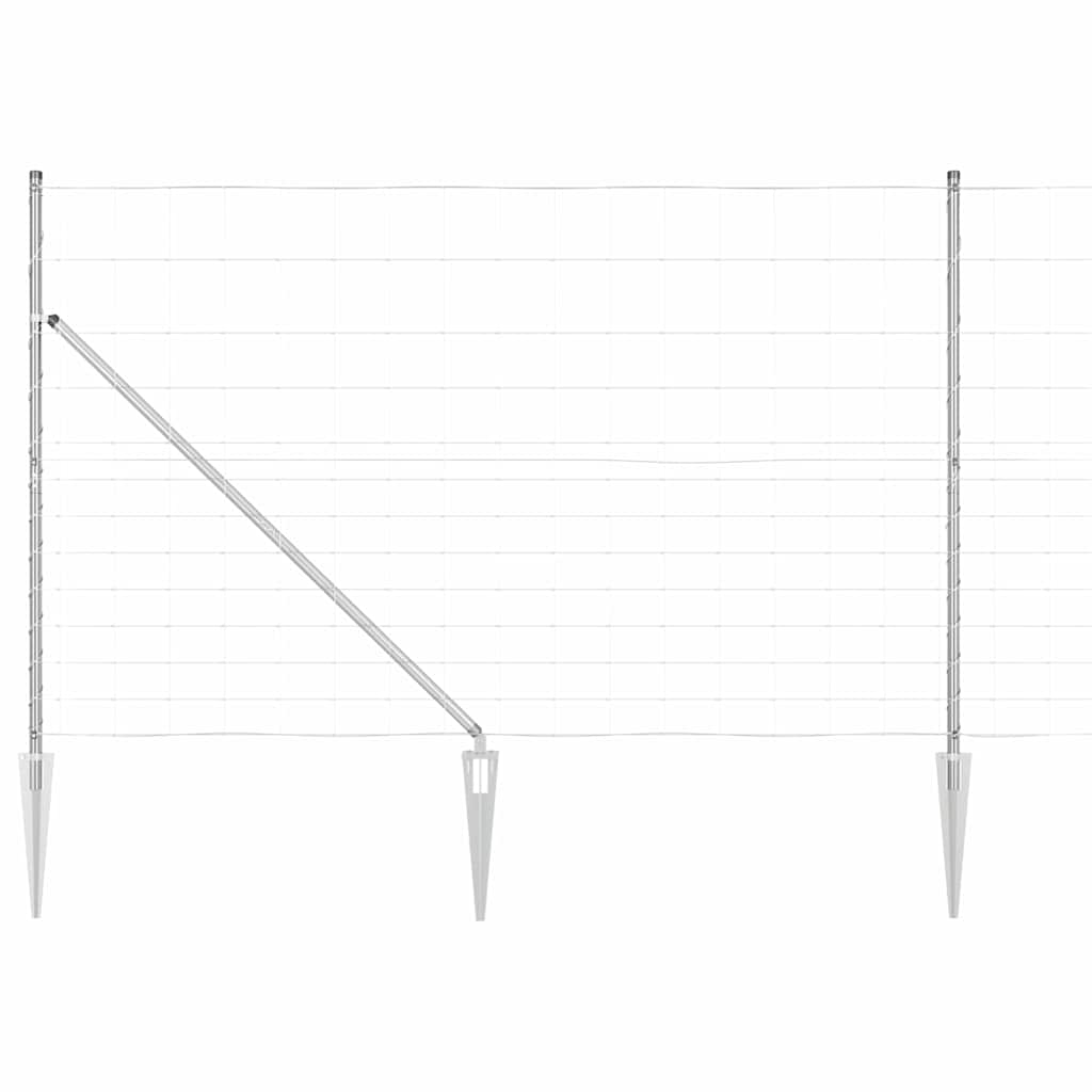 Palo della recinzione Zincato 50 x 1,5 m Acciaio