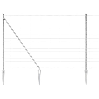 Palo della recinzione Zincato 50 x 1,6 m Acciaio