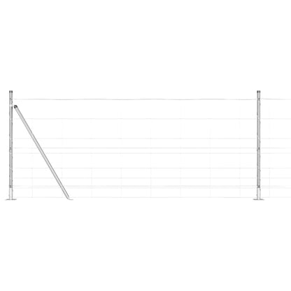 Palo della recinzione Zincato 25 x 1 m Acciaio