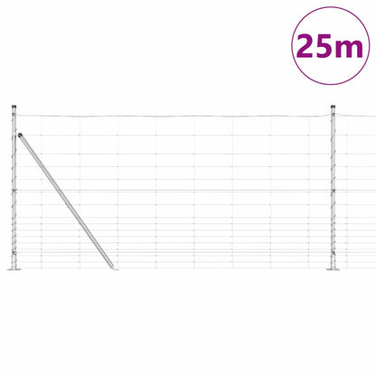 Palo della recinzione Zincato 25 x 1,2 m Acciaio