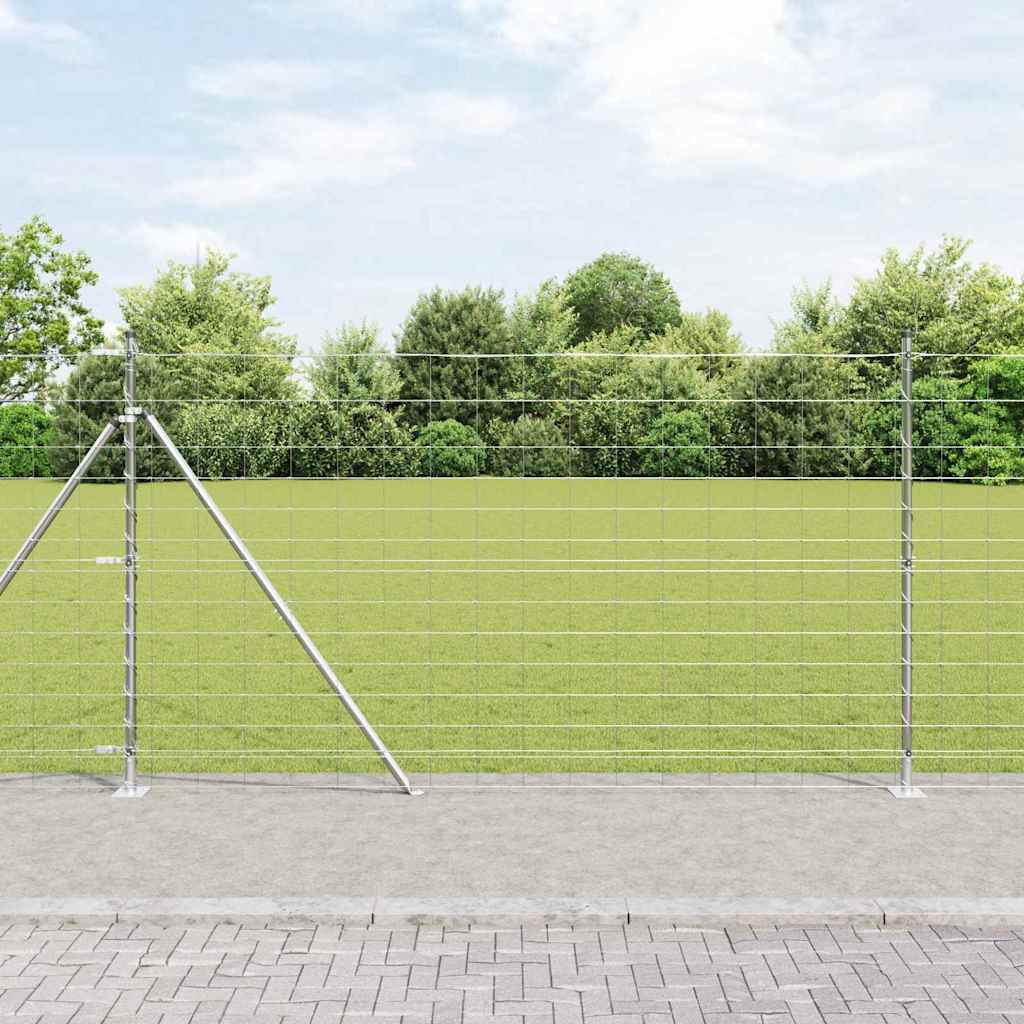 Palo della recinzione Zincato 25 x 1,4 m Acciaio
