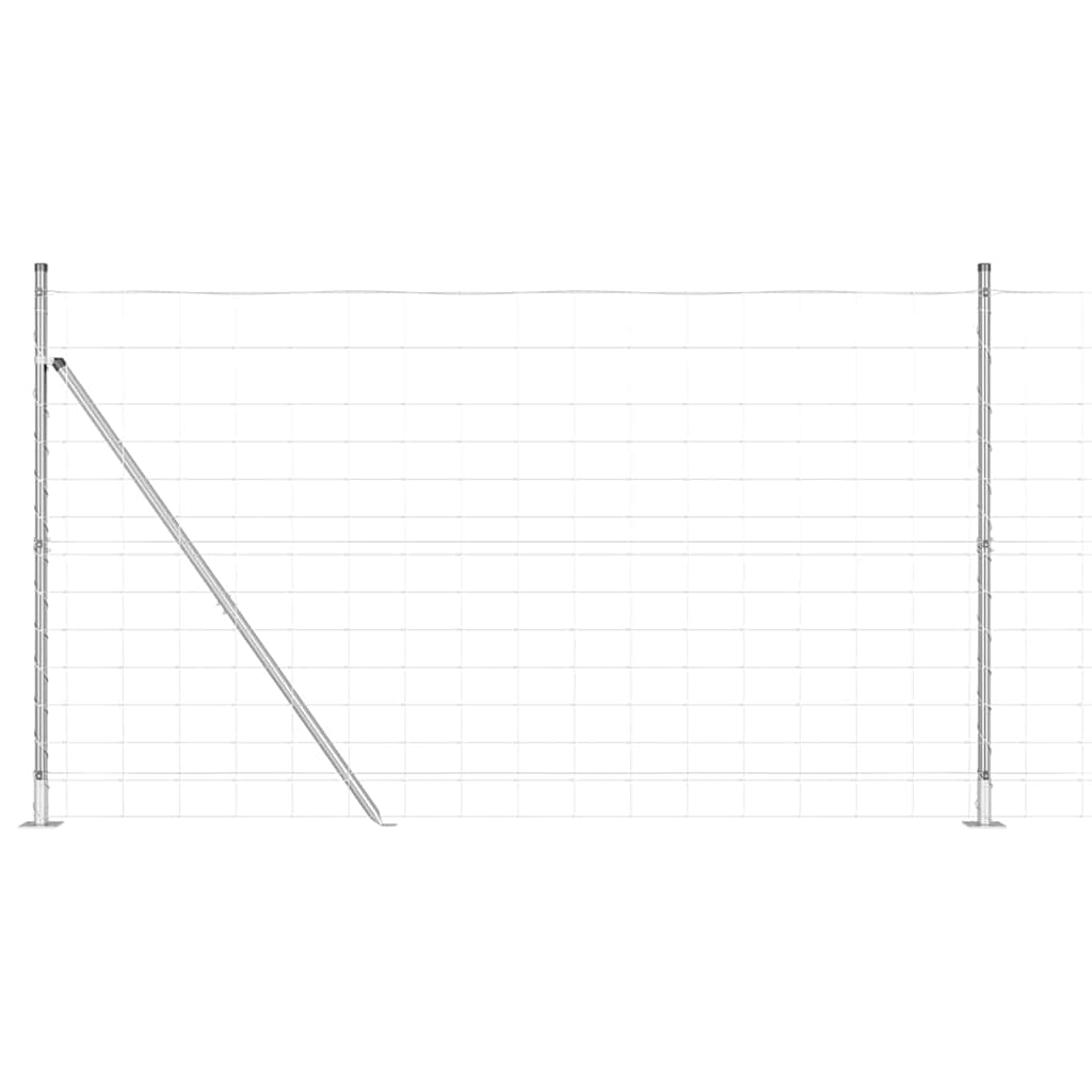 Palo della recinzione Zincato 25 x 1,4 m Acciaio