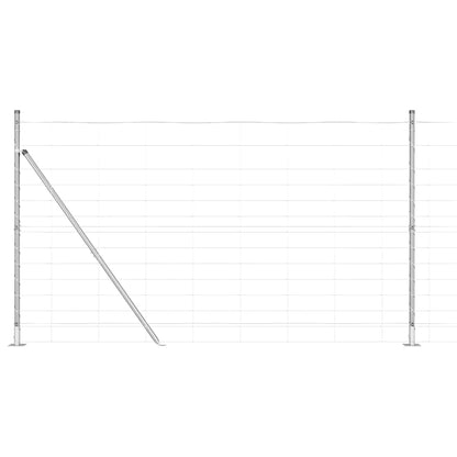 Palo della recinzione Zincato 25 x 1,4 m Acciaio
