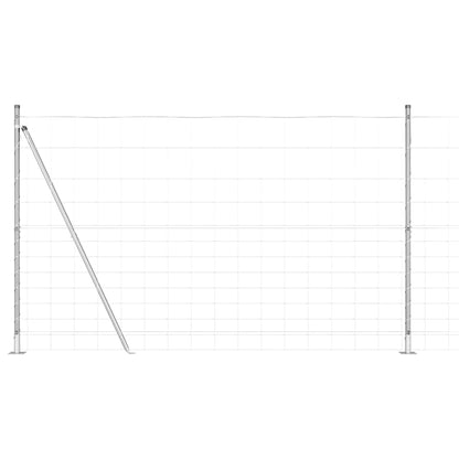 Palo della recinzione Zincato 25 x 1,5 m Acciaio
