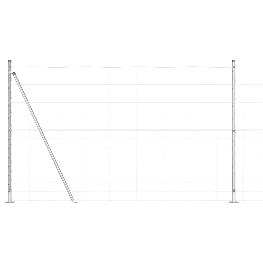 Palo della recinzione Zincato 25 x 1,5 m Acciaio