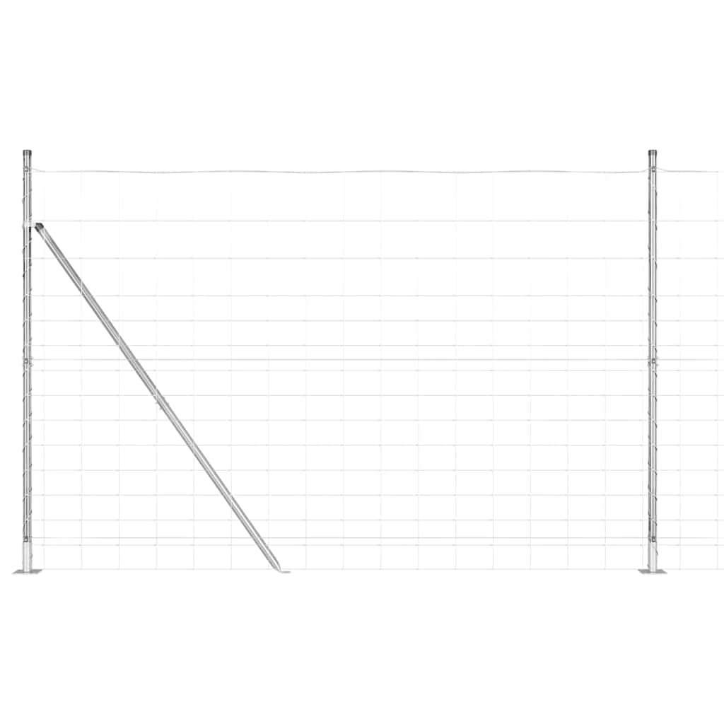 Palo della recinzione Zincato 25 x 1,6 m Acciaio