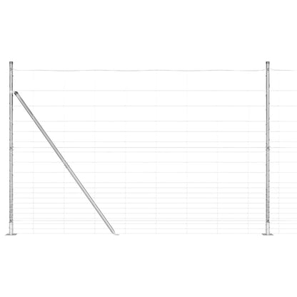 Palo della recinzione Zincato 25 x 1,6 m Acciaio
