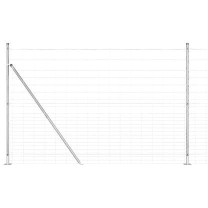 Palo della recinzione Zincato 25 x 1,6 m Acciaio