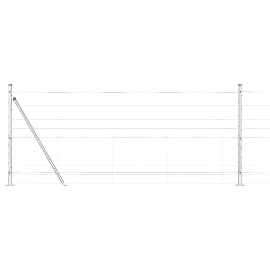 Palo della recinzione Zincato 50 x 1 m Acciaio