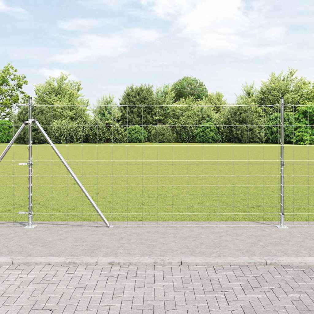 Palo della recinzione Zincato 50 x 1,2 m Acciaio