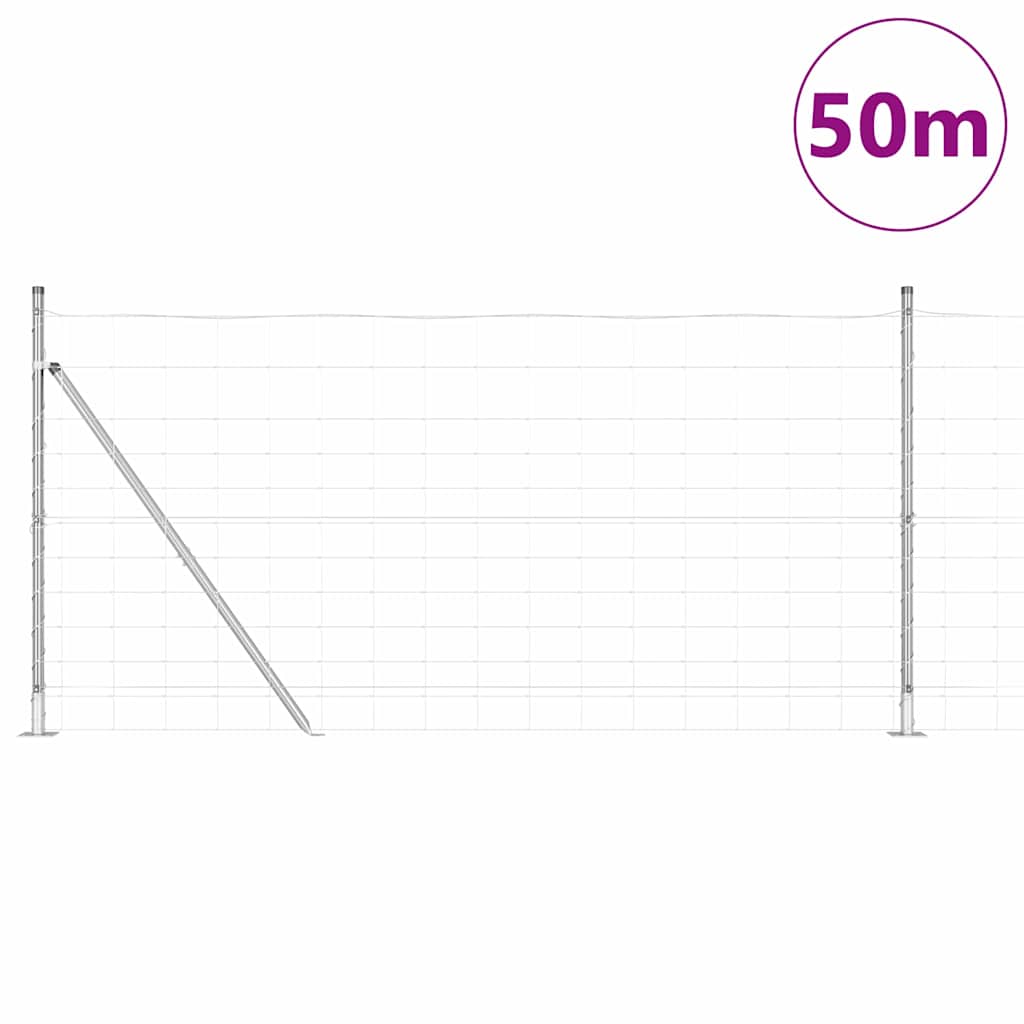 Palo della recinzione Zincato 50 x 1,2 m Acciaio