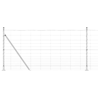 Palo della recinzione Zincato 50 x 1,2 m Acciaio