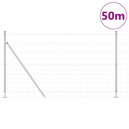 Palo della recinzione Zincato 50 x 1,4 m Acciaio