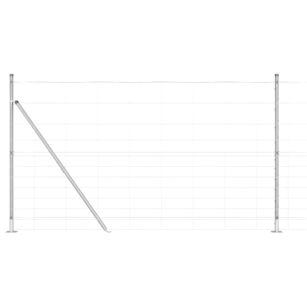 Palo della recinzione Zincato 50 x 1,4 m Acciaio