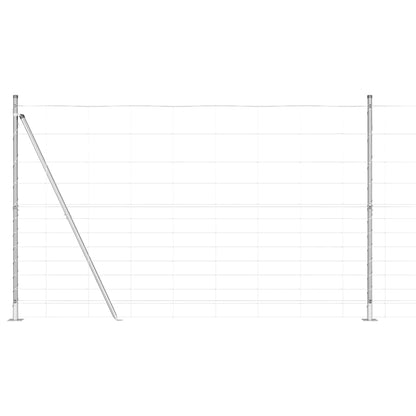 Palo della recinzione Zincato 50 x 1,5 m Acciaio