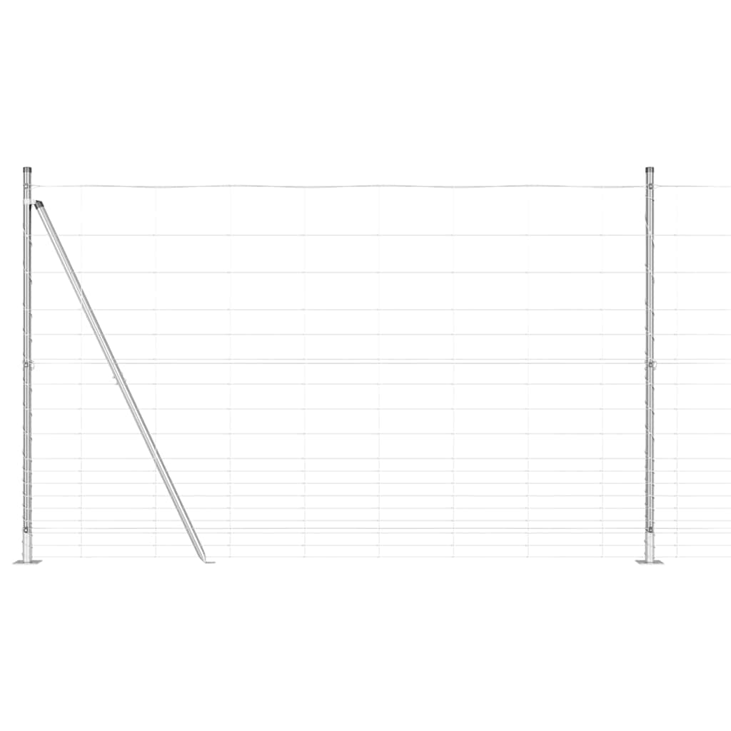 Palo della recinzione Zincato 50 x 1,5 m Acciaio