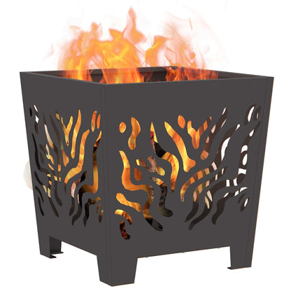 Focolare Nero 40 x 40 x 40 cm Acciaio