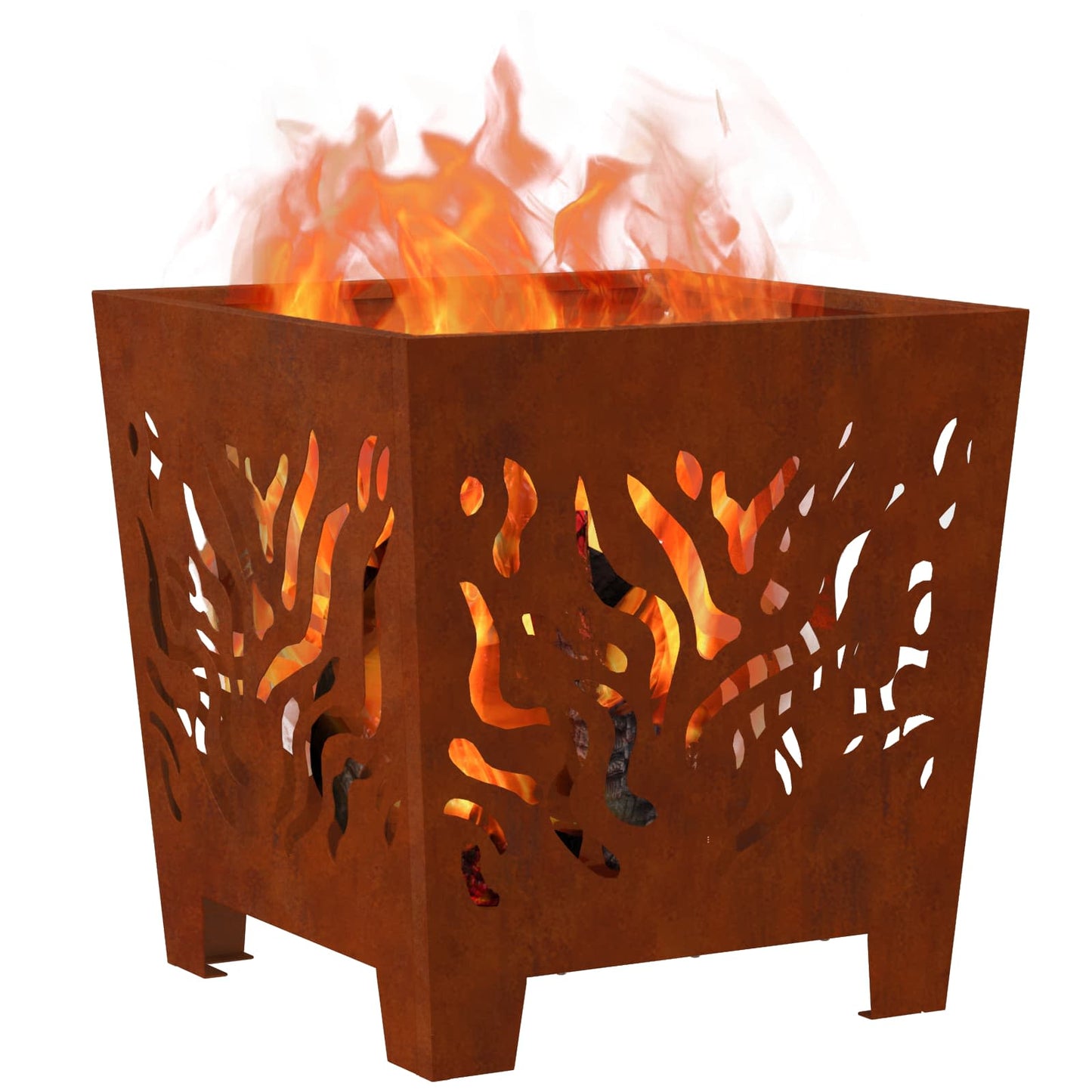 Focolare Marrone 40 x 40 x 40 cm Acciaio