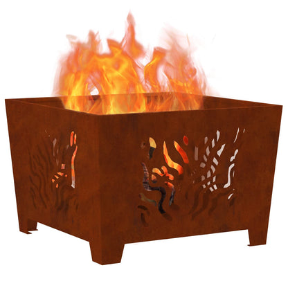 Focolare Marrone 60 x 60 x 40 cm Acciaio
