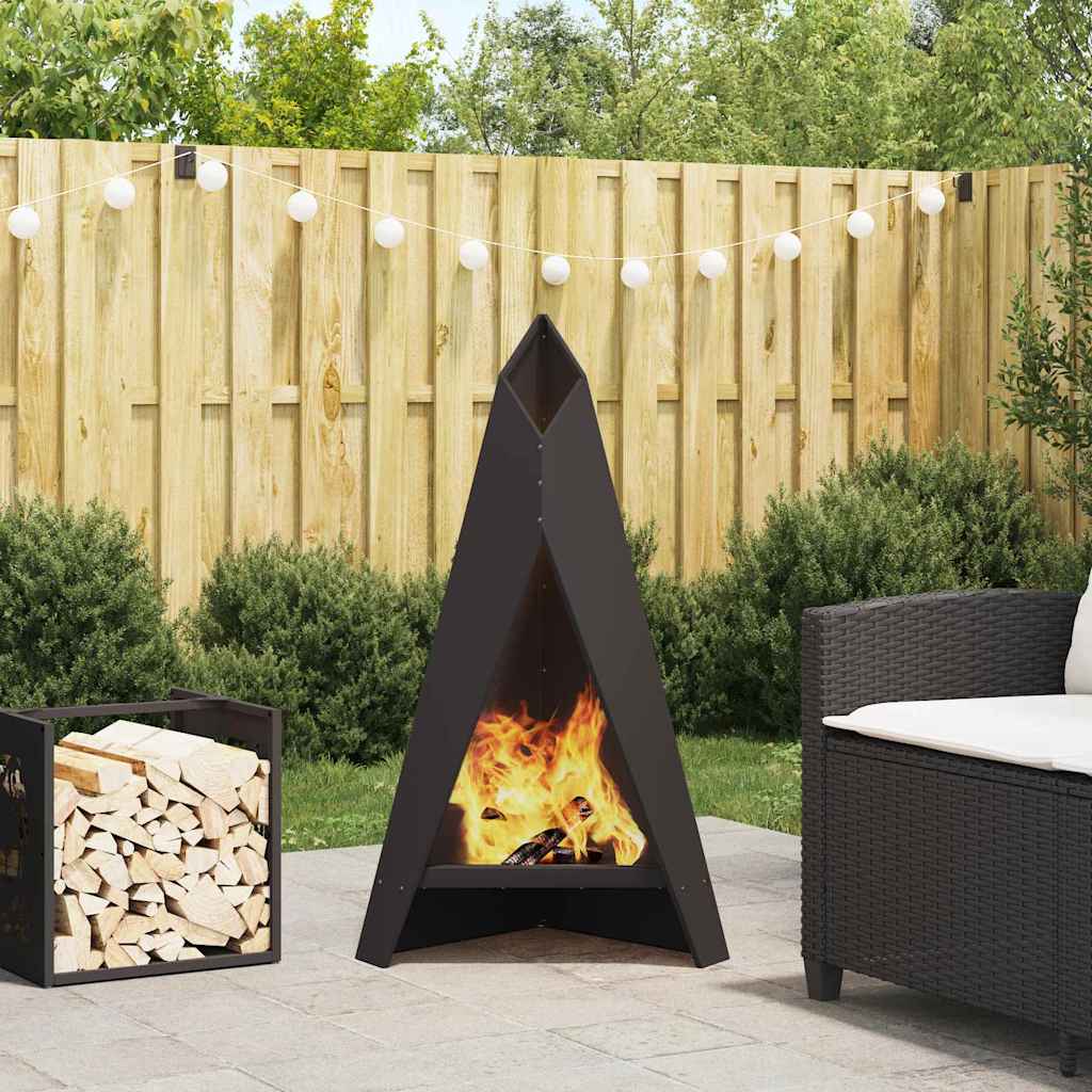 Focolare Nero 58 x 40 x 100 cm Acciaio