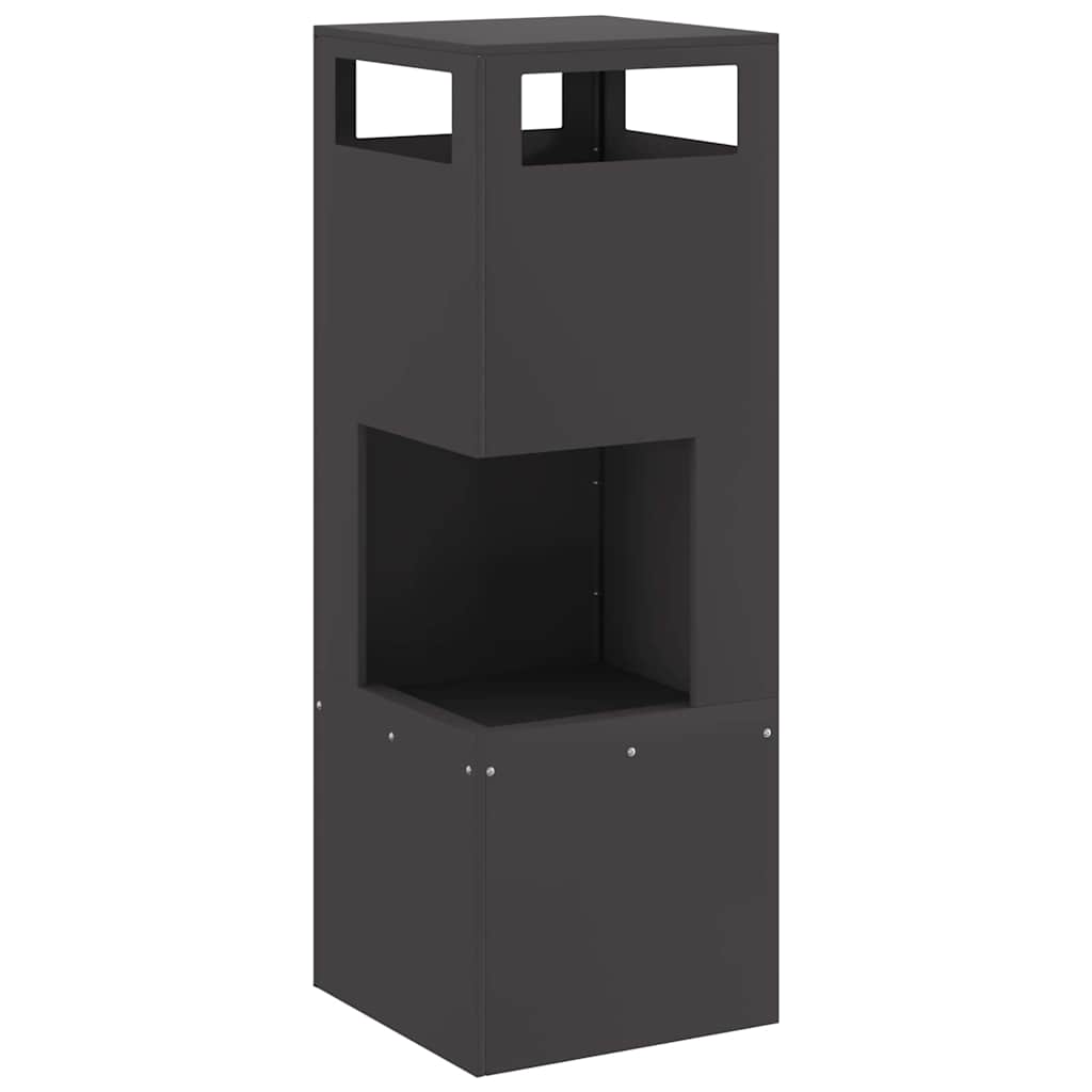 Focolare Nero 35 x 35 x 100 cm Acciaio