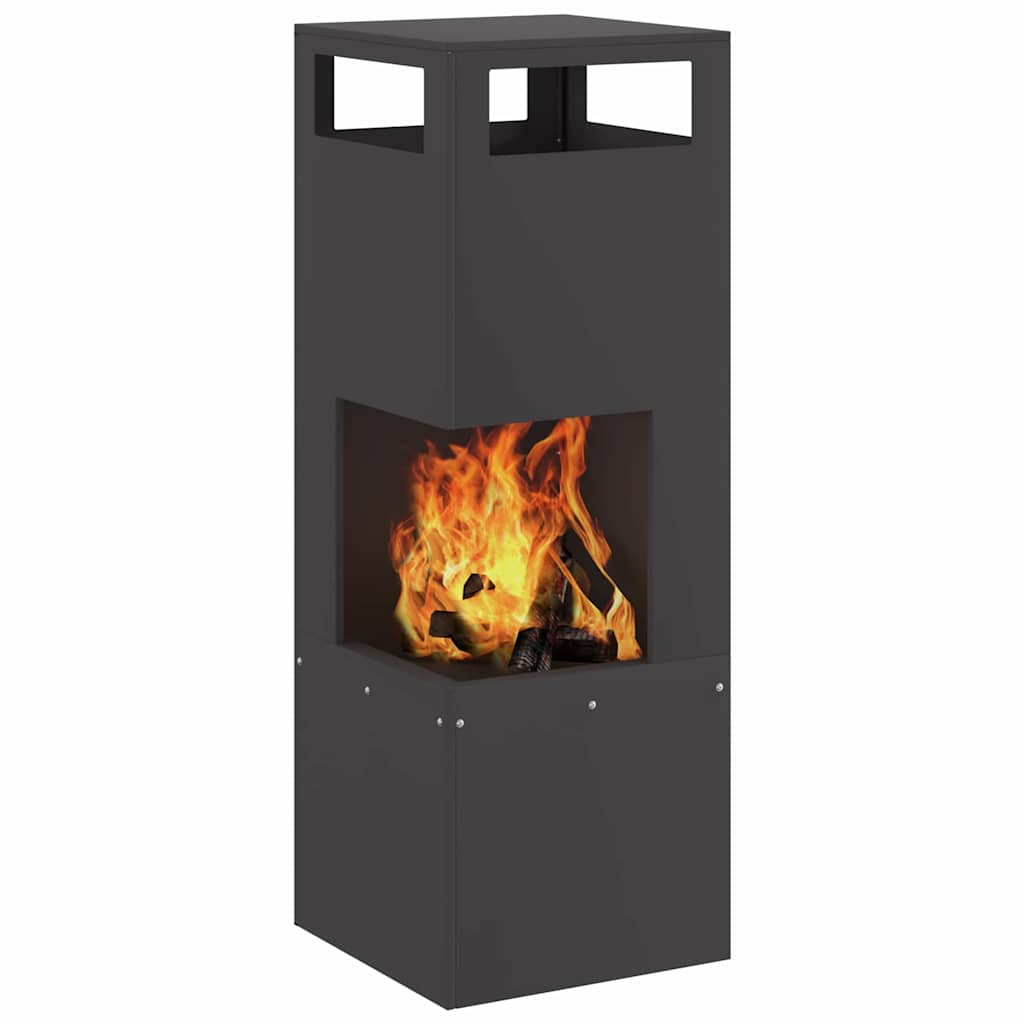 Focolare Nero 35 x 35 x 100 cm Acciaio