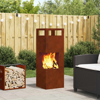 Focolare Marrone 35 x 35 x 100 cm Acciaio