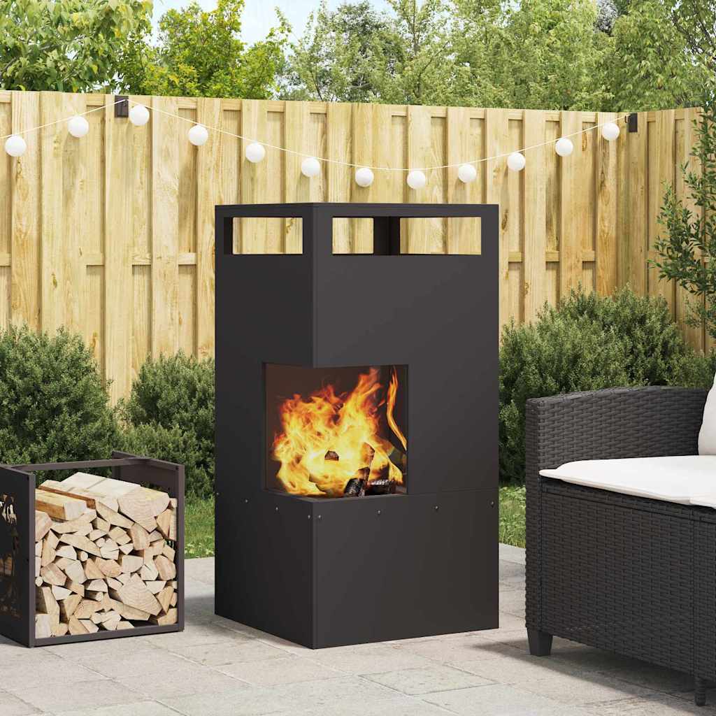Focolare Nero 50 x 50 x 100 cm Acciaio